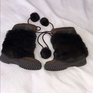Coach brown suede & Angora fur Maryann boots!